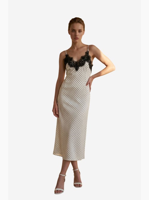 Abito lungo da donna in chiffon a pois my fashion - Kiabi