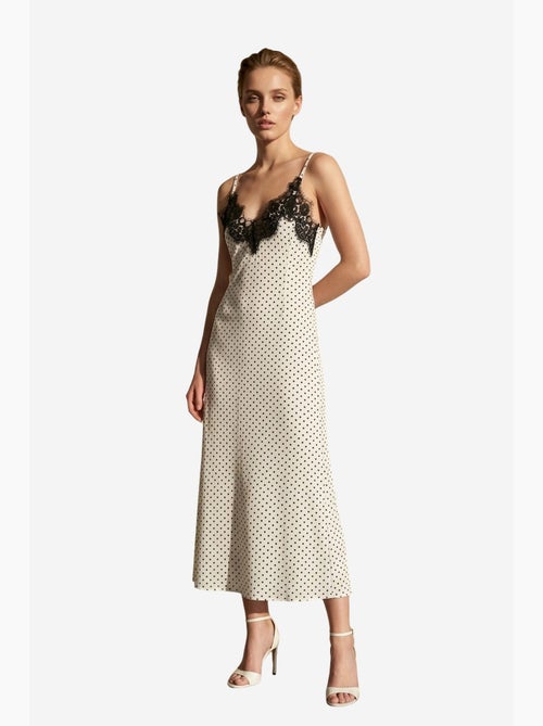 Abito lungo da donna in chiffon a pois my fashion - Kiabi