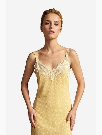Abito lungo da donna in chiffon a pois my fashion