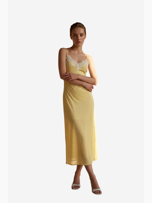 Abito lungo da donna in chiffon a pois my fashion - Kiabi Abito lungo da donna in chiffon a pois my fashion - Kiabi
