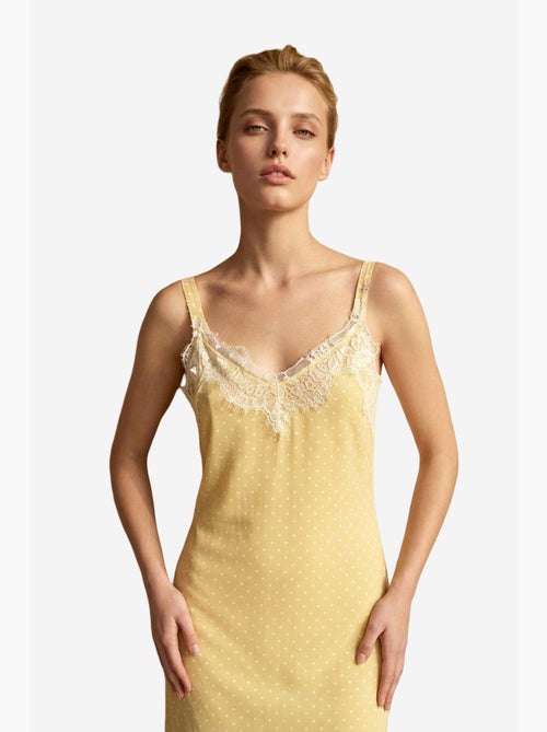 Abito lungo da donna in chiffon a pois my fashion - Kiabi Abito lungo da donna in chiffon a pois my fashion - Kiabi
