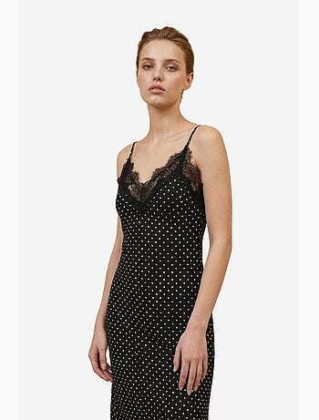 Abito lungo da donna in chiffon a pois my fashion