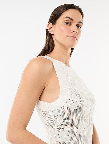 Abito lungo da spiaggia in maglia crochet