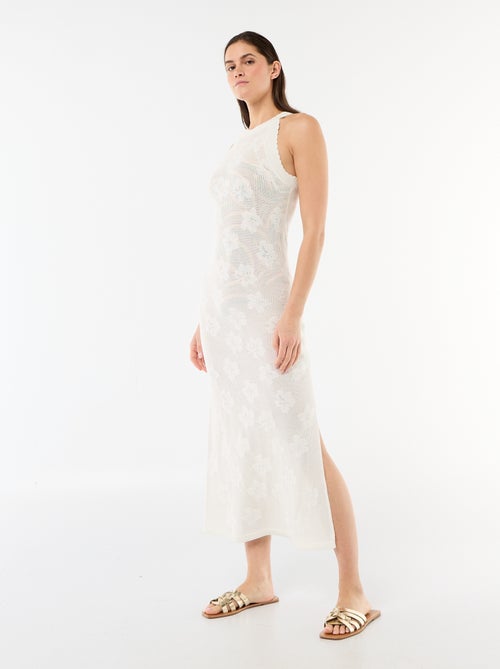 Abito lungo da spiaggia in maglia crochet - Kiabi