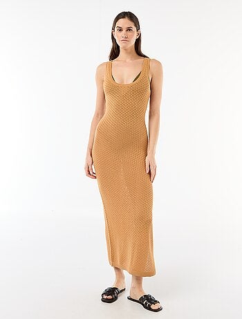 Abito lungo da spiaggia in maglia crochet