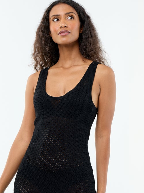 Abito lungo da spiaggia in maglia crochet - Kiabi