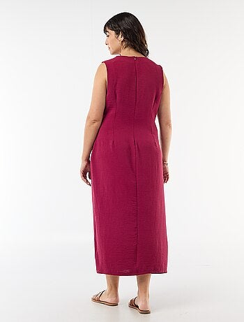 Abito lungo drappeggiato con dettaglio gioiello