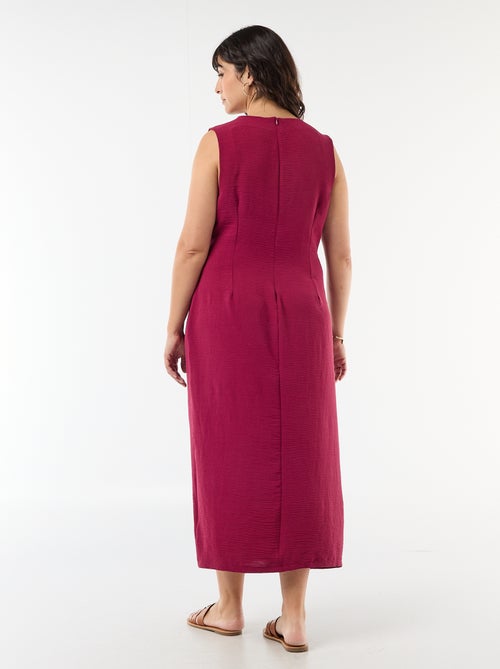 Abito lungo drappeggiato con dettaglio gioiello - Kiabi