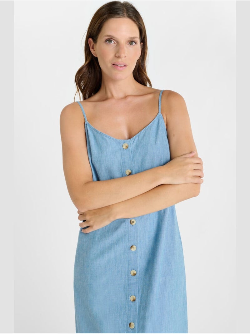 Abito lungo dritto LISSA Blu - Kiabi