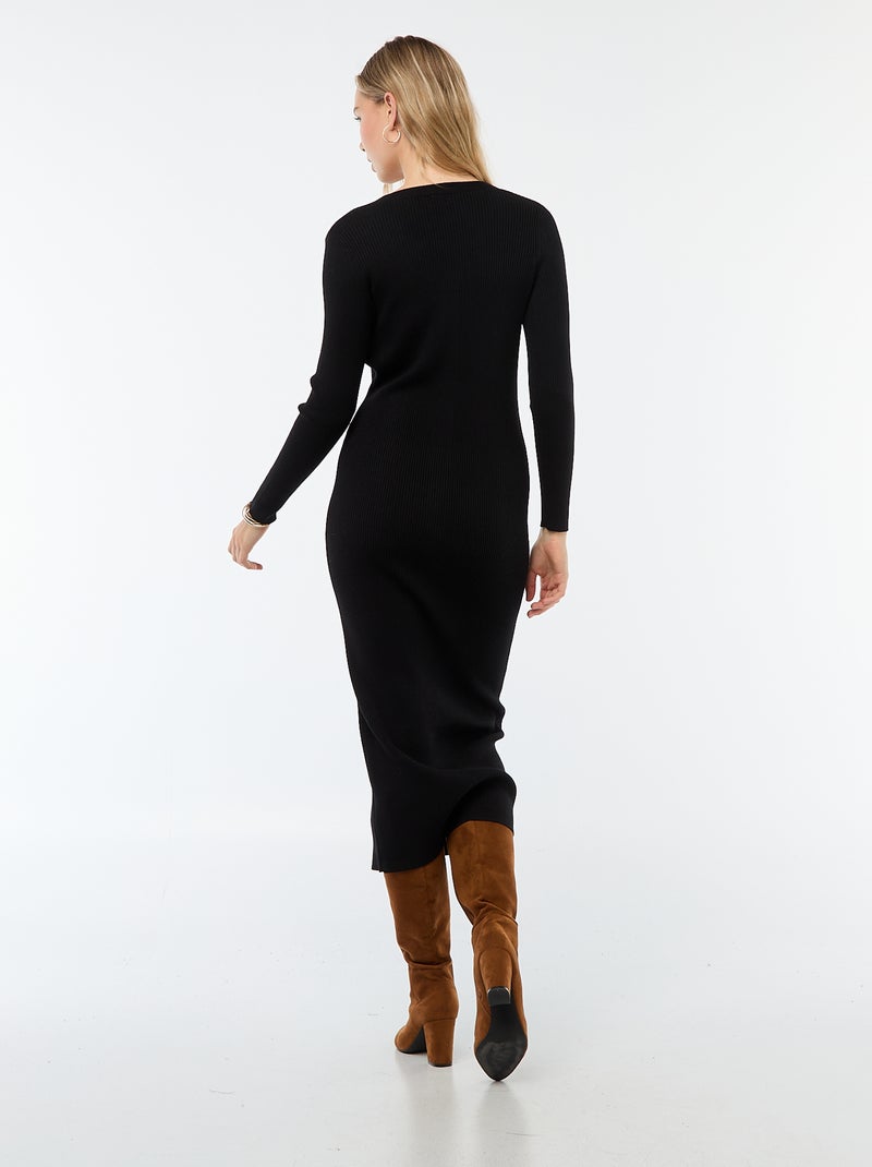 Abito lungo effetto gilet Nero - Kiabi