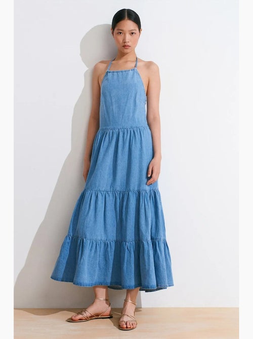 Abito lungo in denim dilvin - Kiabi