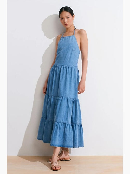 Abito lungo in denim dilvin - Kiabi