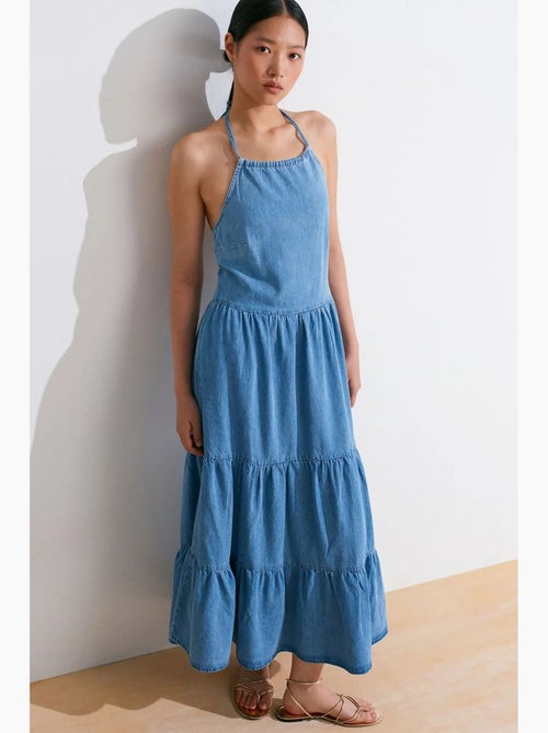 Abito lungo in denim dilvin - Kiabi