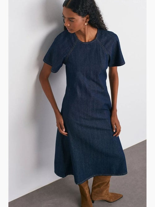 Abito lungo in denim linea svasata dilvin - Kiabi Abito lungo in denim linea svasata dilvin - Kiabi