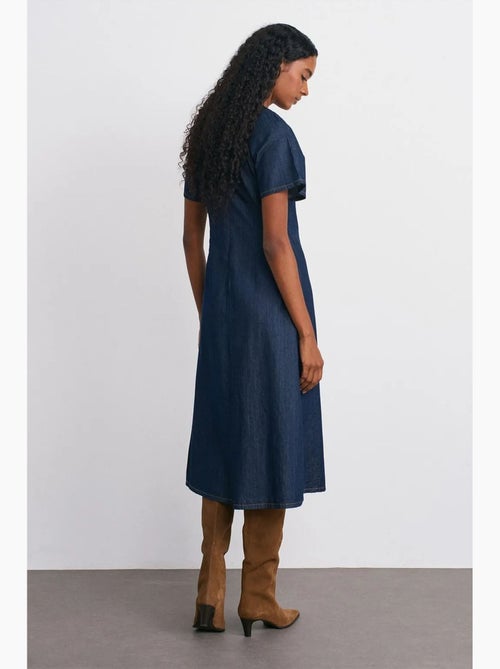 Abito lungo in denim linea svasata dilvin - Kiabi Abito lungo in denim linea svasata dilvin - Kiabi