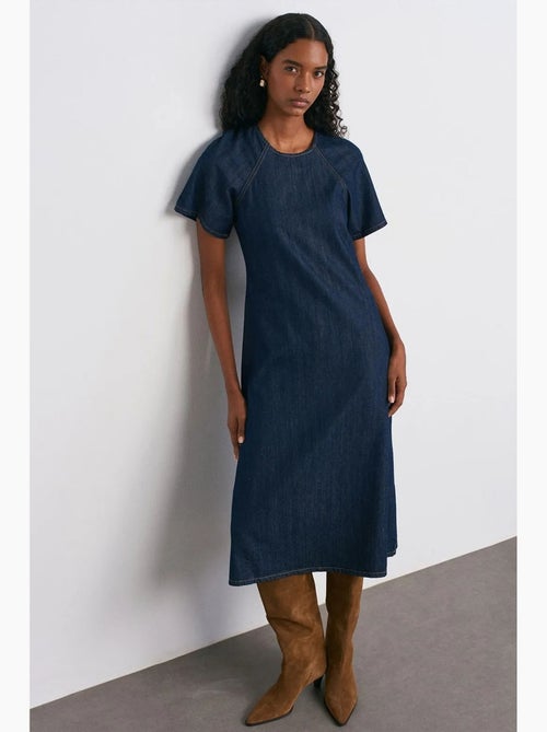 Abito lungo in denim linea svasata dilvin - Kiabi Abito lungo in denim linea svasata dilvin - Kiabi