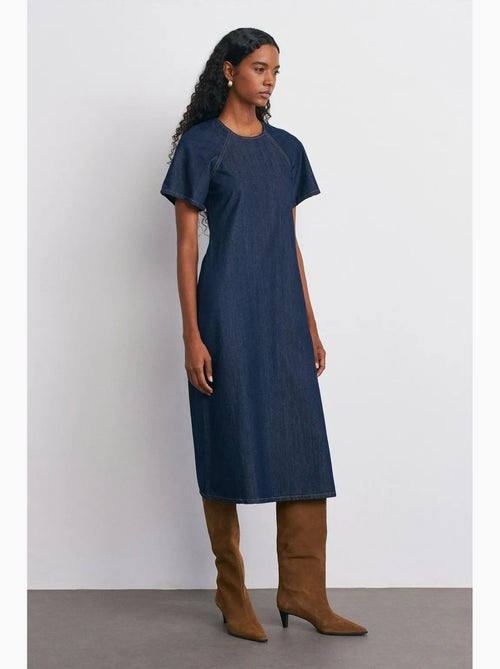 Abito lungo in denim linea svasata dilvin - Kiabi Abito lungo in denim linea svasata dilvin - Kiabi