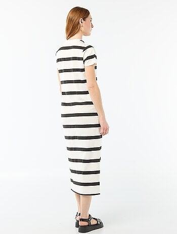 Abito lungo in jersey a maniche corte