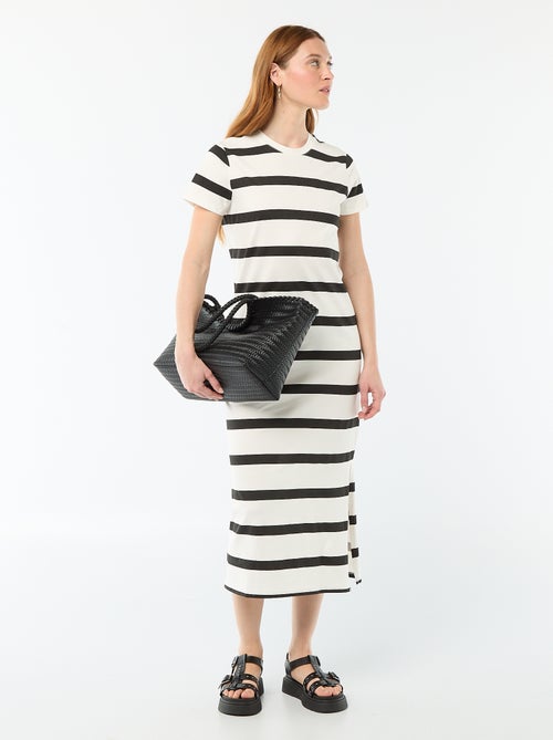 Abito lungo in jersey a maniche corte - Kiabi