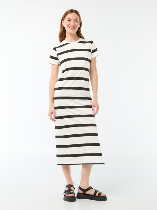 Abito lungo in jersey a maniche corte - Kiabi