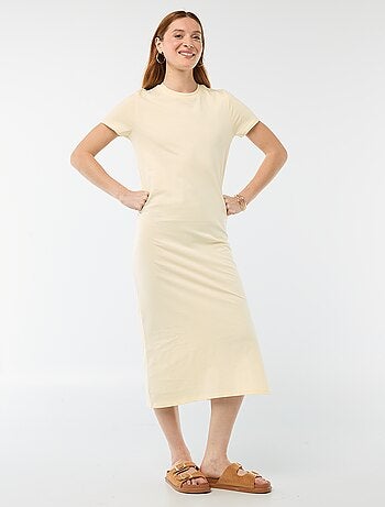 Abito lungo in jersey a maniche corte