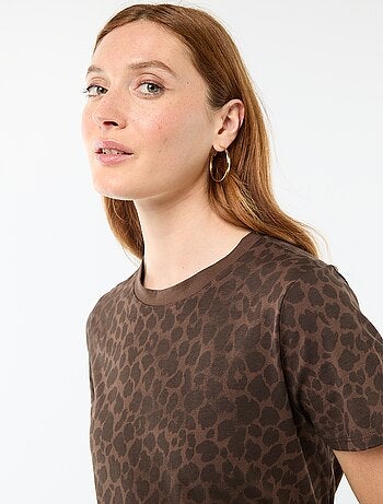 Abito lungo in jersey a maniche corte