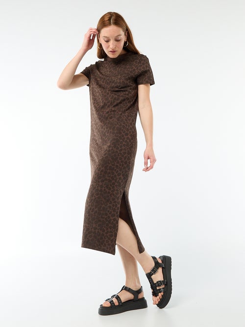 Abito lungo in jersey a maniche corte - Kiabi