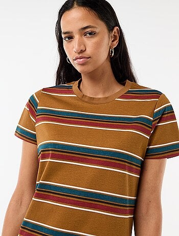 Abito lungo in jersey a maniche corte