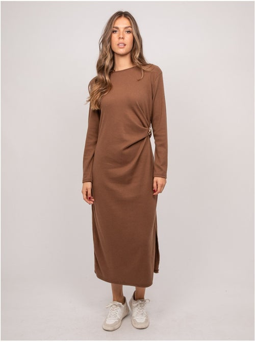 Abito lungo in maglia morbida drappeggiato ilarisse - Kiabi