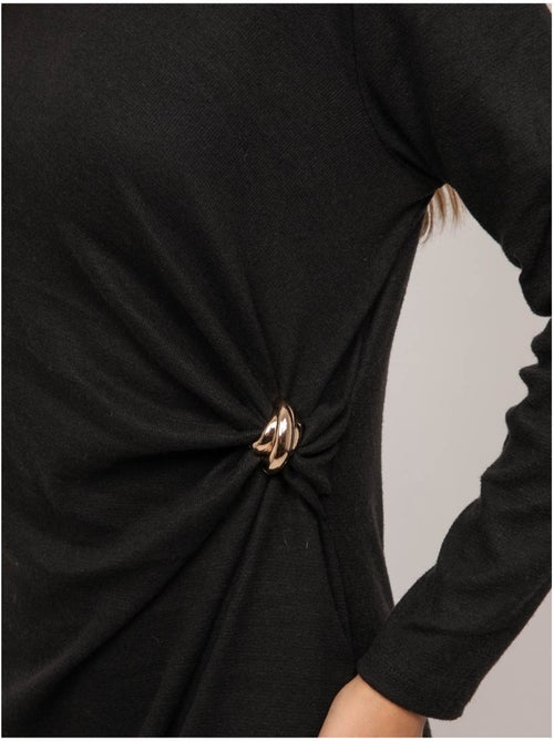 Abito lungo in maglia morbida drappeggiato ilarisse - Kiabi Abito lungo in maglia morbida drappeggiato ilarisse - Kiabi