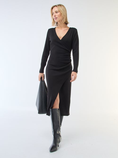 Abito lungo in maglia morbida tinta unita - Kiabi