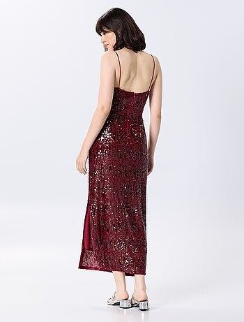 Abito lungo in paillettes