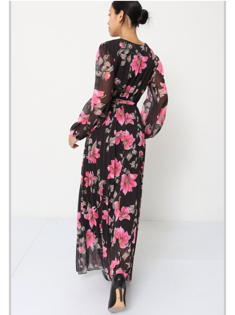 Abito lungo Kebello Nero Rosa - Kiabi