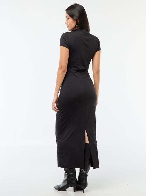 Abito lungo maniche corte tinta unita - Kiabi