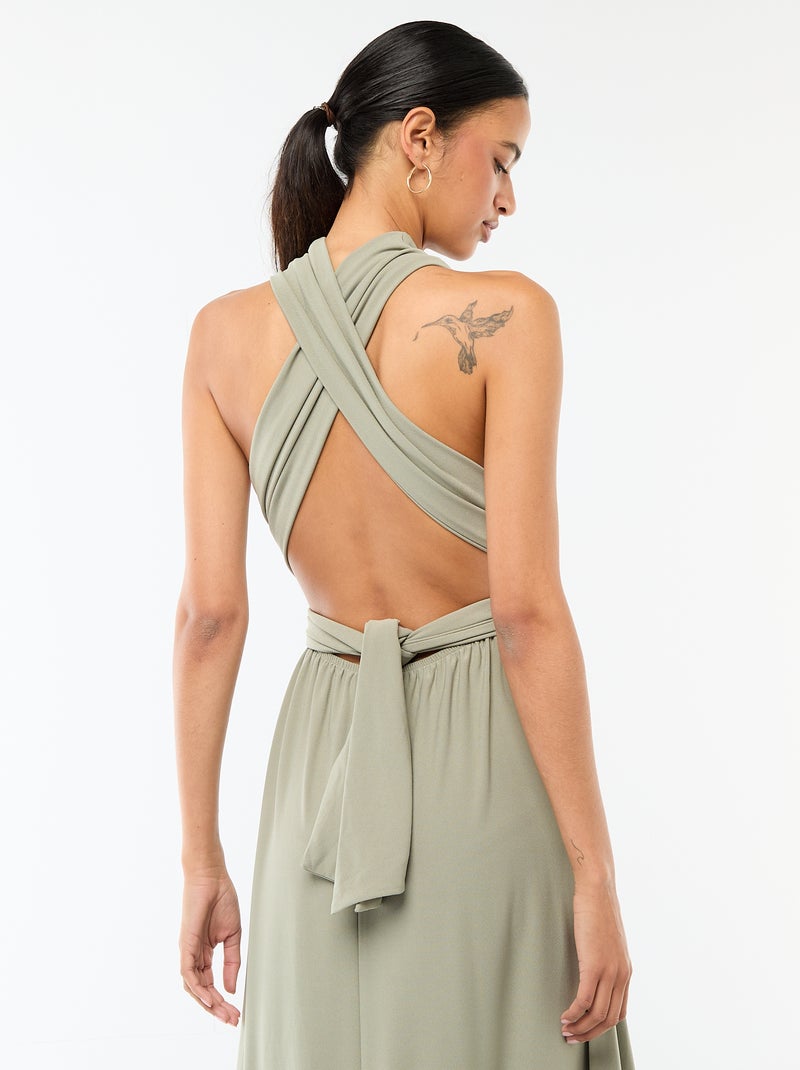 Abito lungo multiposizione Verde - Kiabi