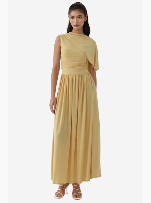 Abito lungo off-shoulder con colletto asimmetrico hiccup - Kiabi Abito lungo off-shoulder con colletto asimmetrico hiccup - Kiabi