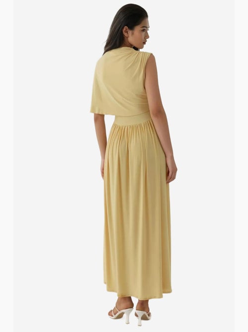 Abito lungo off-shoulder con colletto asimmetrico hiccup - Kiabi Abito lungo off-shoulder con colletto asimmetrico hiccup - Kiabi