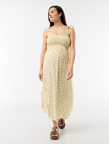 Abito lungo premaman con smock