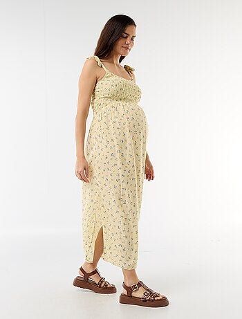 Abito lungo premaman con smock