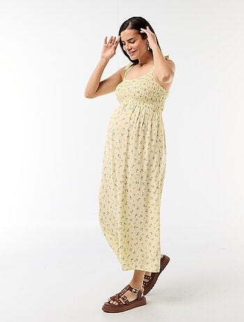 Abito lungo premaman con smock