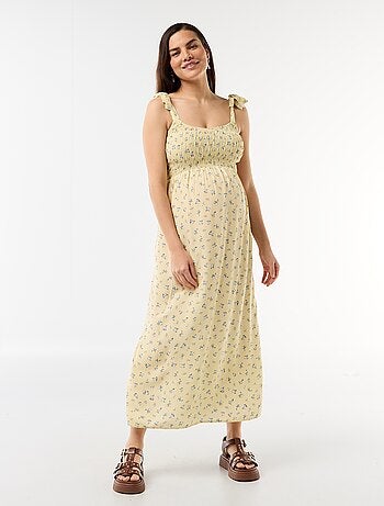 Abito lungo premaman con smock
