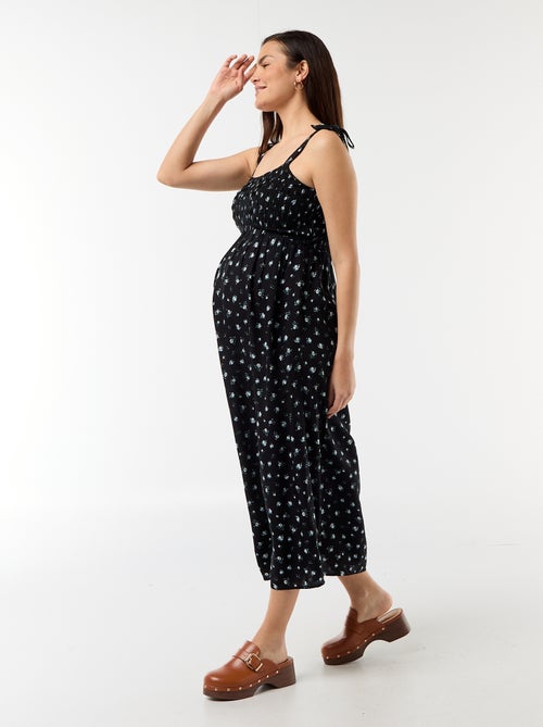 Abito lungo premaman smockato - Kiabi