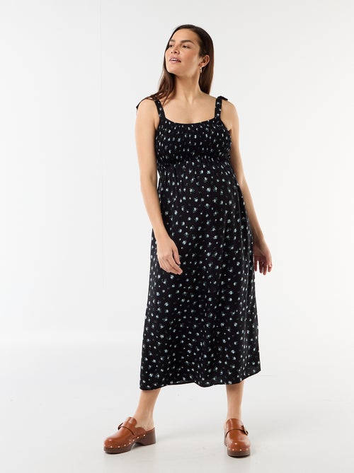 Abito lungo premaman smockato - Kiabi