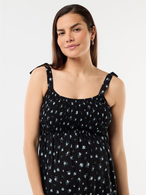 Abito lungo premaman smockato - Kiabi