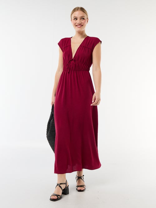 Abito lungo senza maniche con nodo - Kiabi