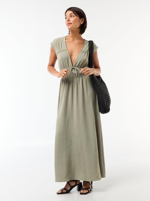 Abito lungo senza maniche con nodo - Kiabi
