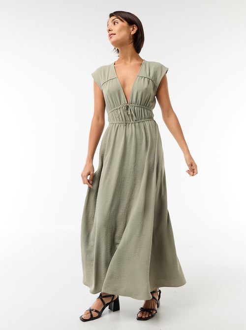 Abito lungo senza maniche con nodo - Kiabi