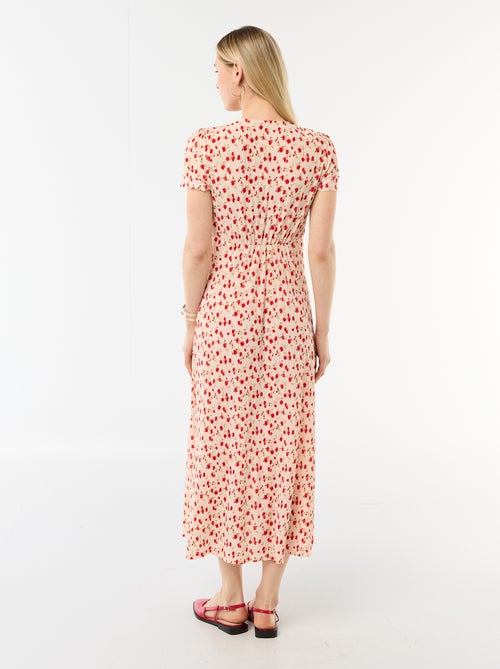 Abito lungo stampato all-over fine - Kiabi