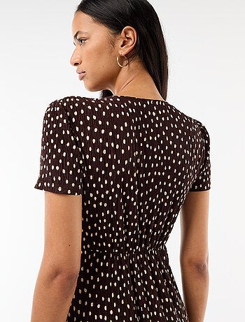 Abito lungo stampato all-over fine