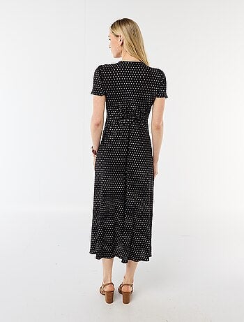 Abito lungo stampato all-over fine